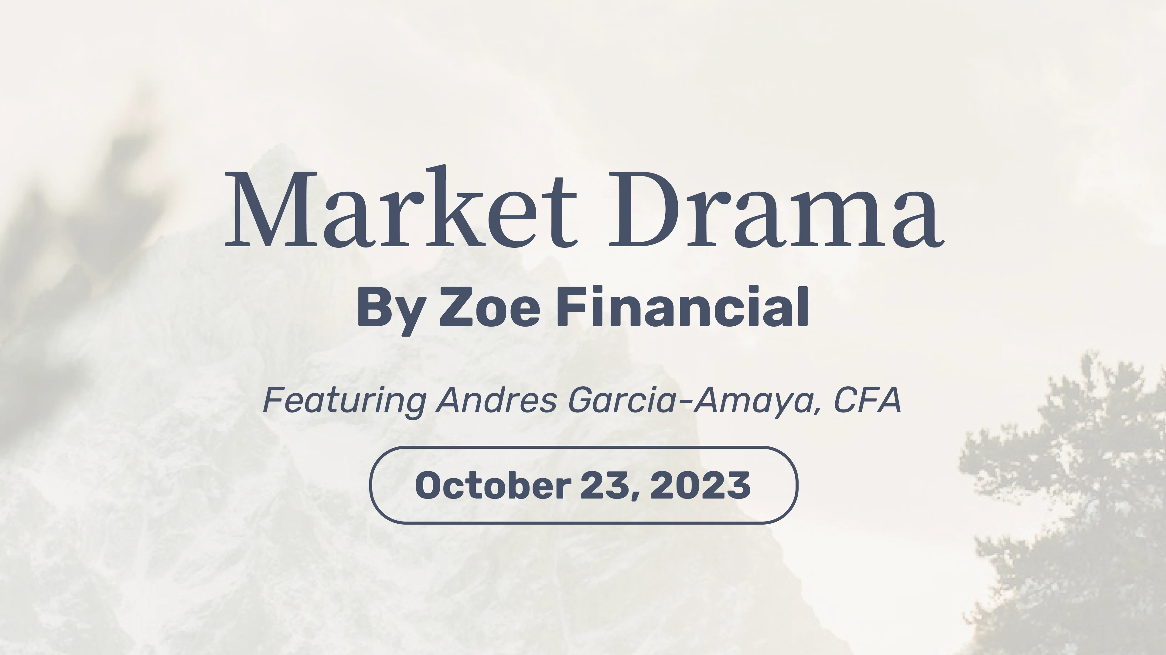Market Drama October 23