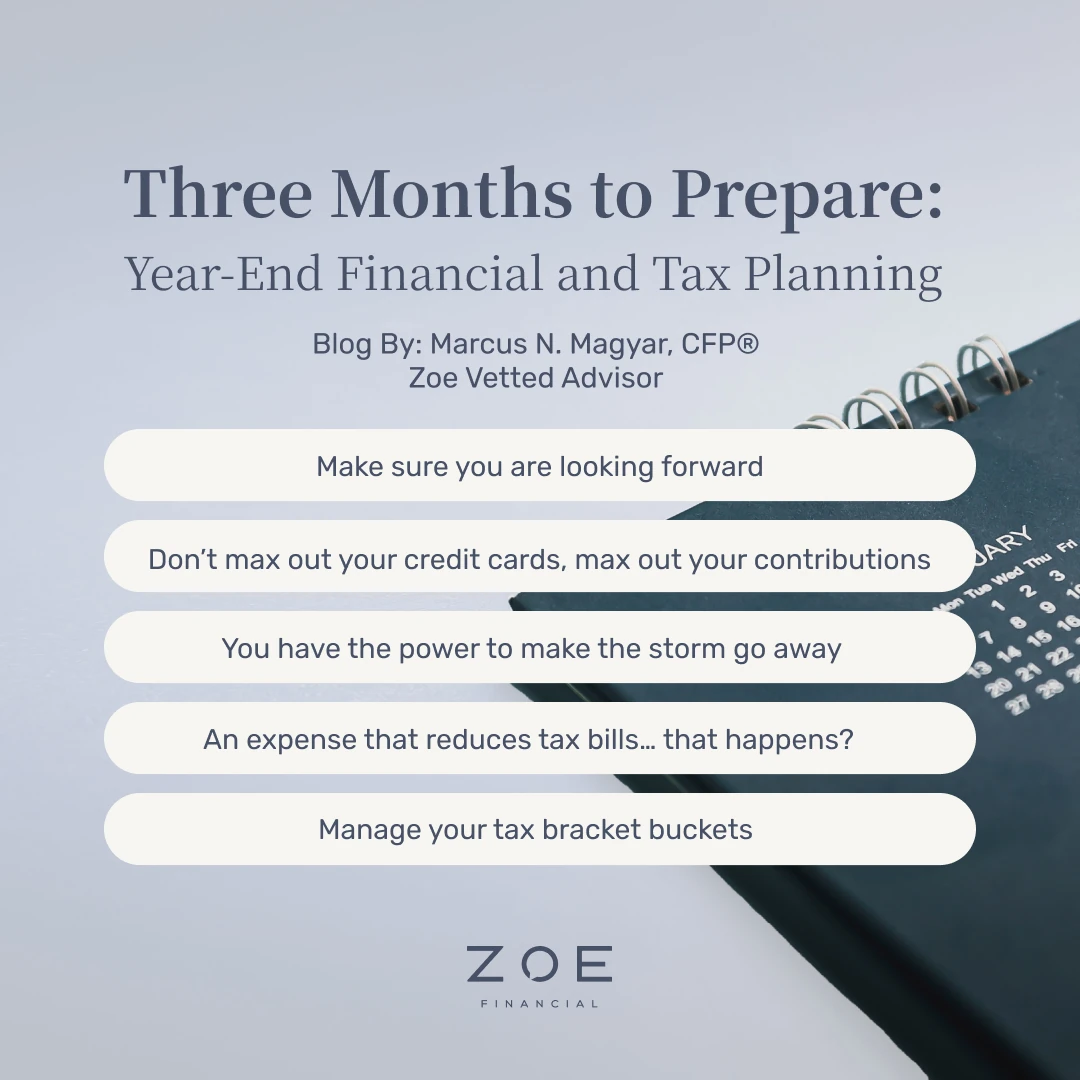 Three Months to Prepare: Year-End Financial and Tax Planning